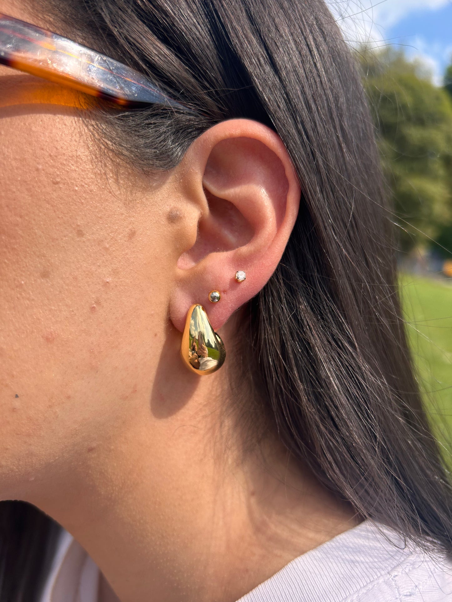 Mini Gold Drop Earrings